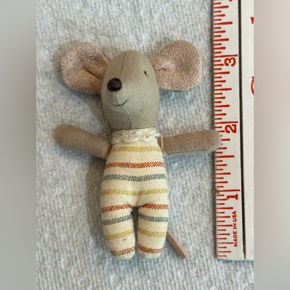 Maileg Striped Plush Mouse - Picture 1 of 4